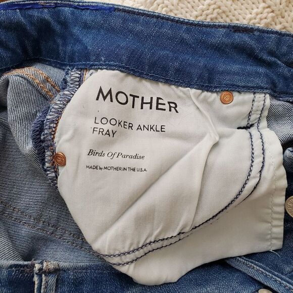 Mother Jeans The Looker Ankle Fray Jeans in Birds of Paradise Color Sz 24x28 - Picture 11 of 11